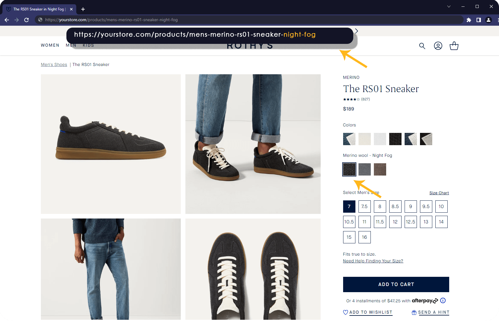 Shopify product variant pages for seo