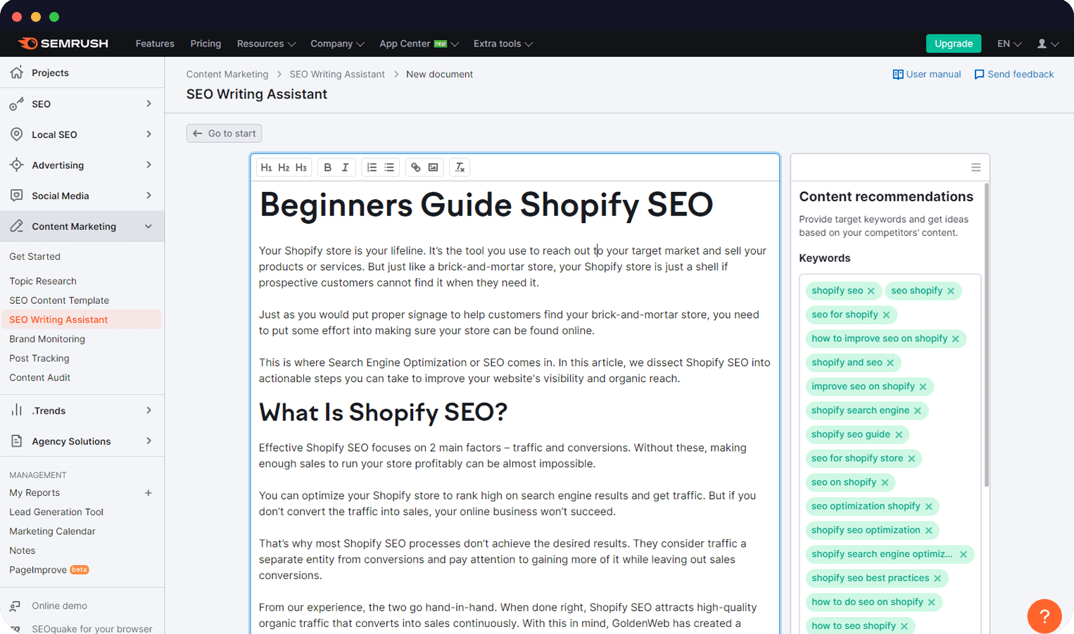 how to improve seo on shopify