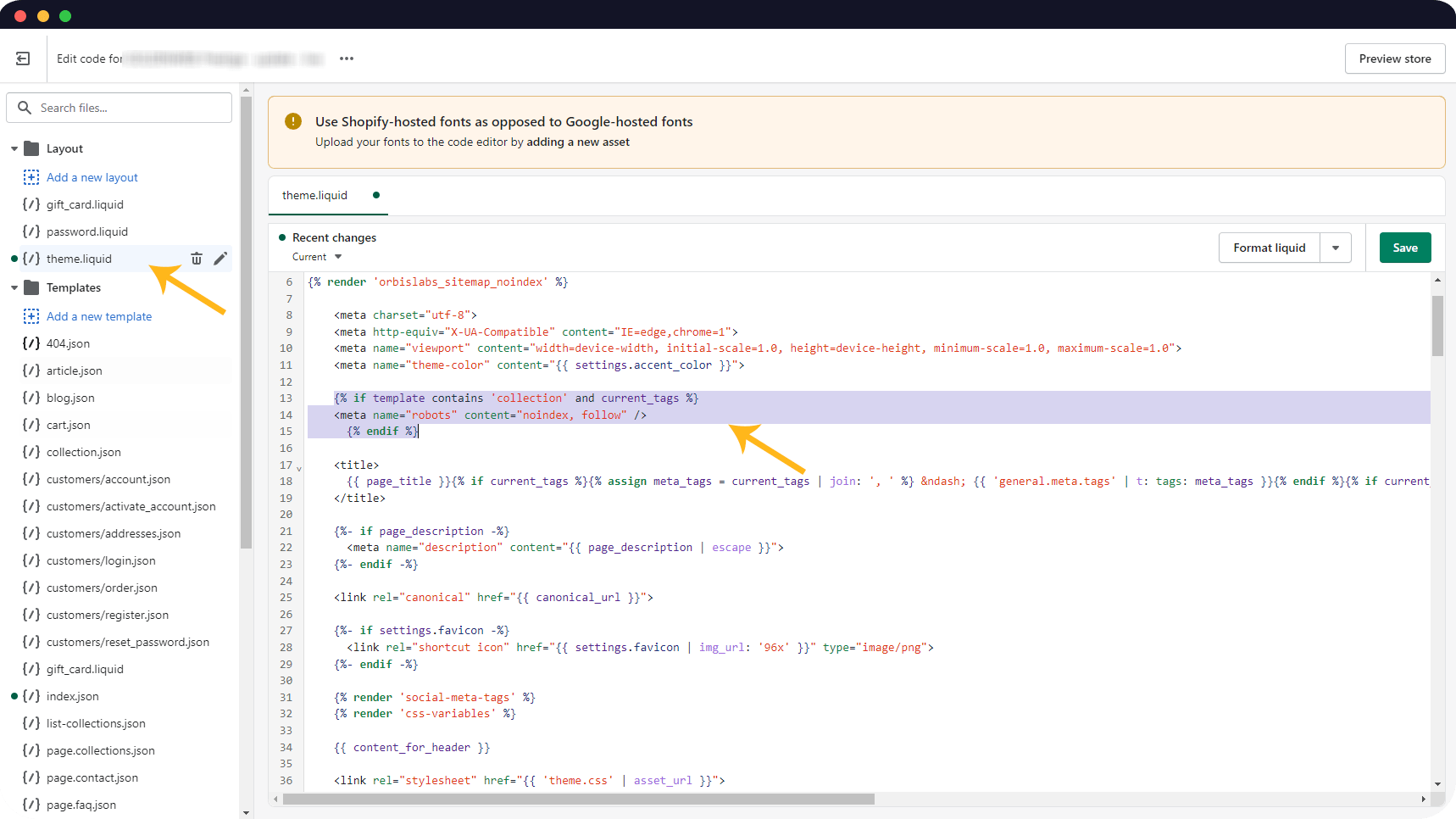 product tag on shopify for seo