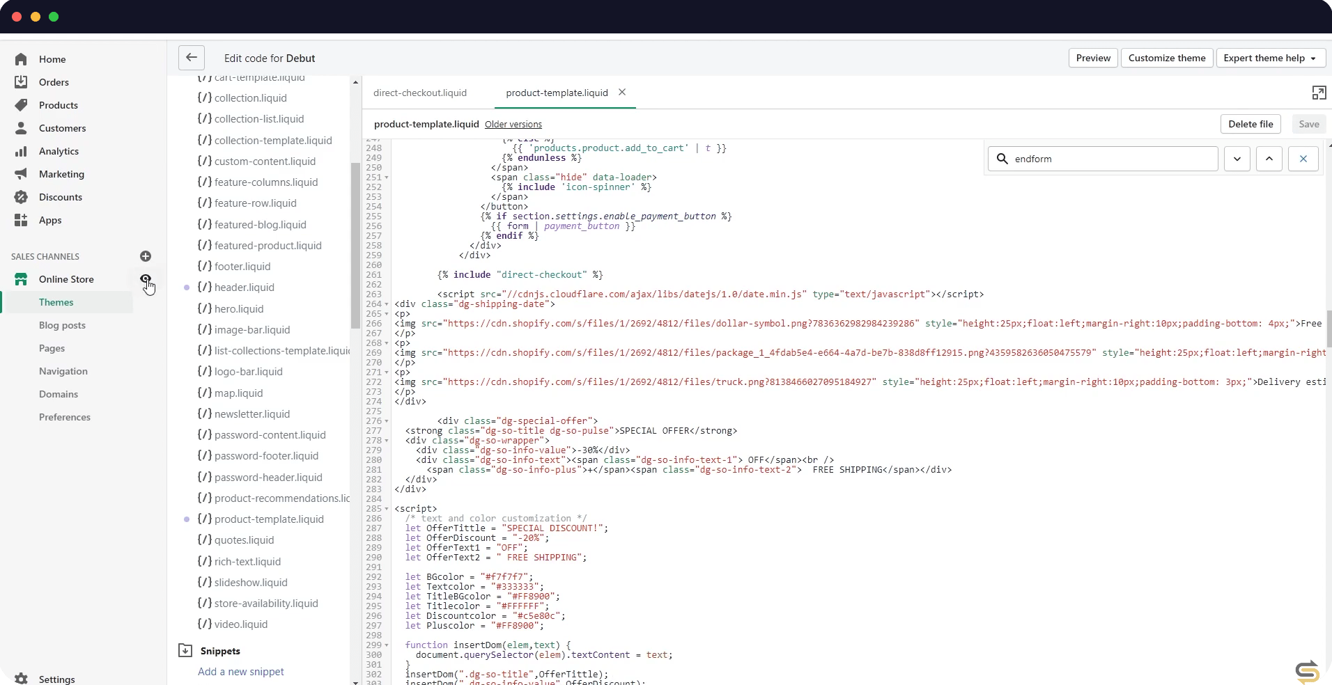 shopify add products to blog post