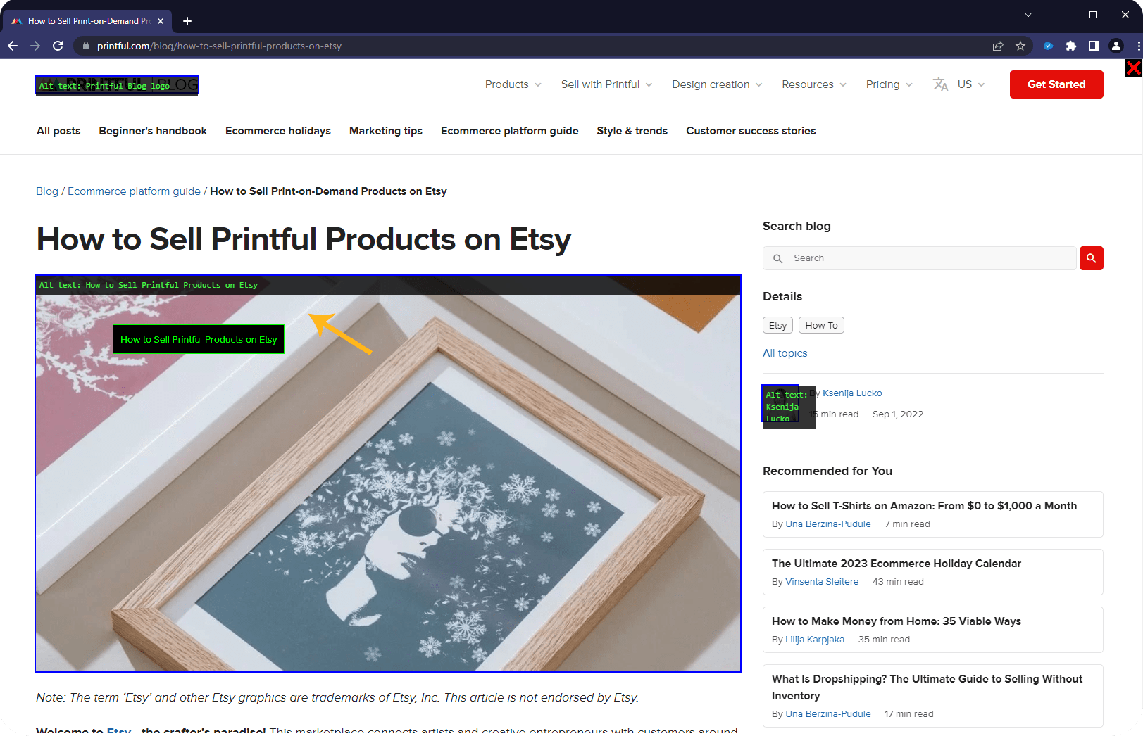 shopify home page optimization
