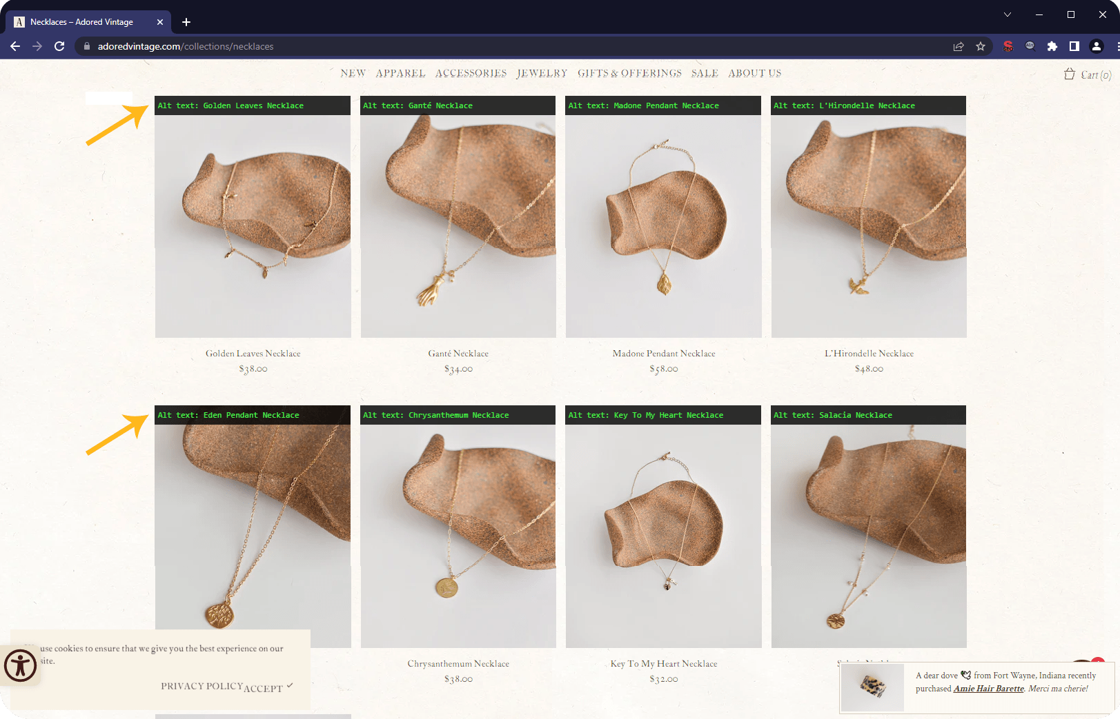 shopify seo product page